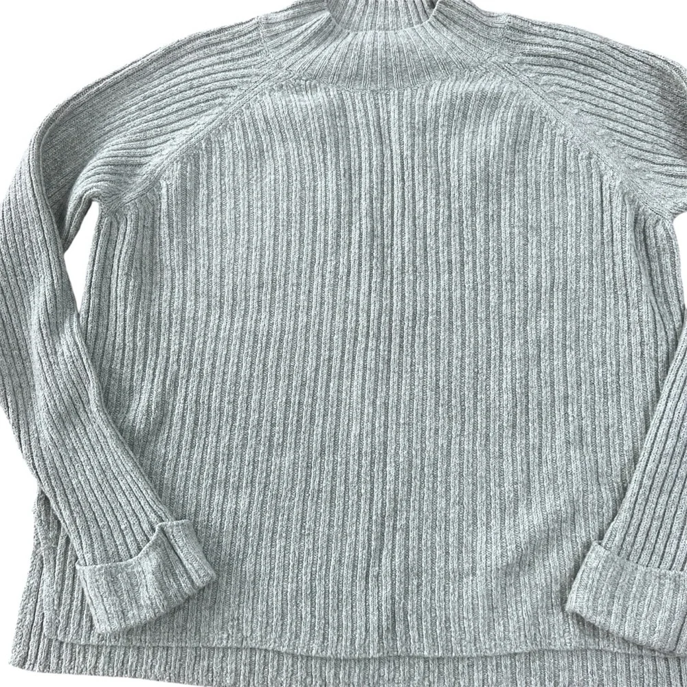 Green Mock Neck Knit Sweater
